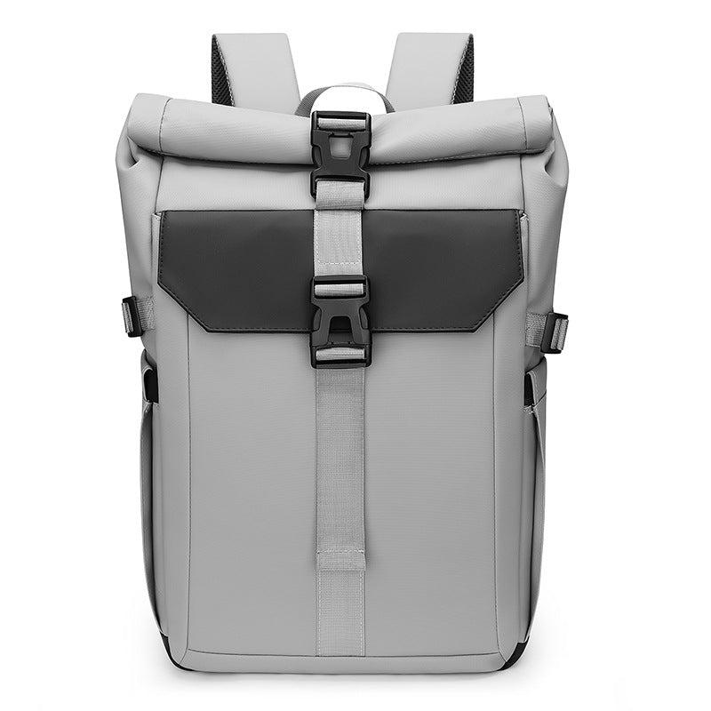 Robust rolltop backpack with ergonomic carrying system and versatile storage space LoungeYard — product view 5