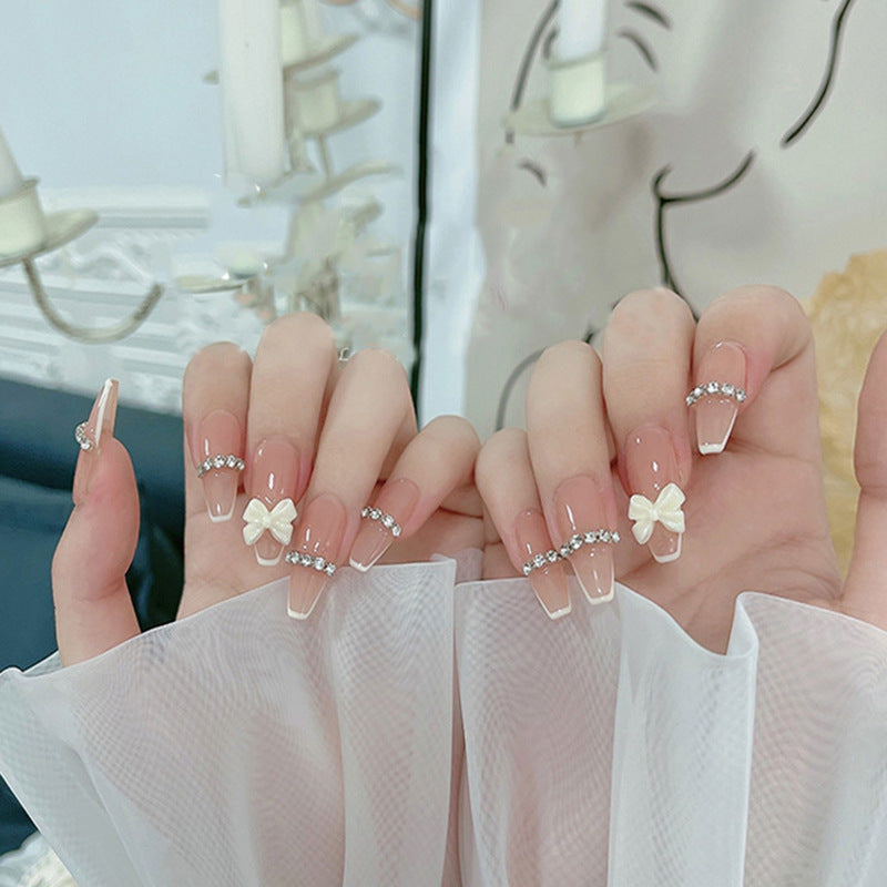Decorative Rhinestone Nail Art Extensions — product view 1