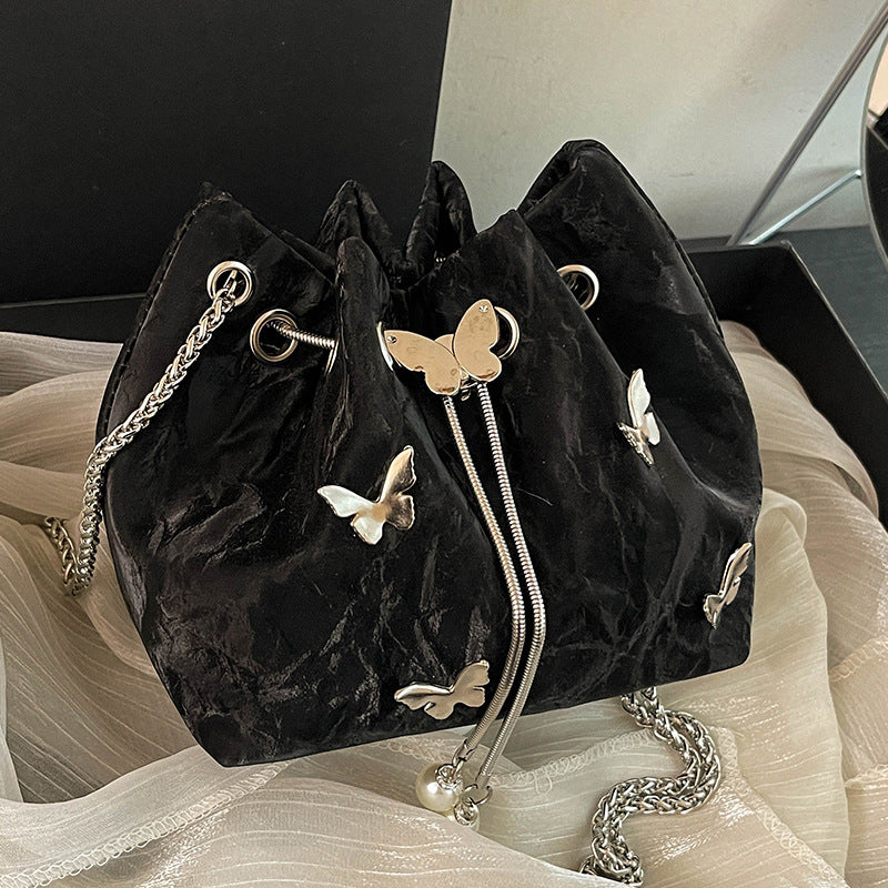 Butterfly Embellished Drawstring Handbag — product view 1