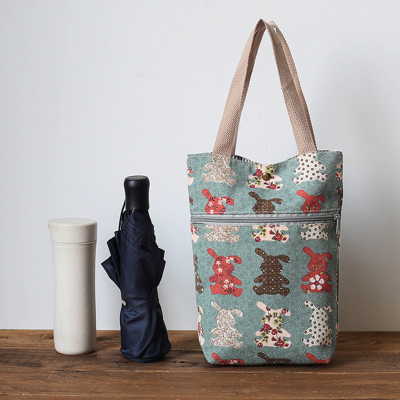 Stylish Cat-Themed Tote Bag LoungeYard — product view 6
