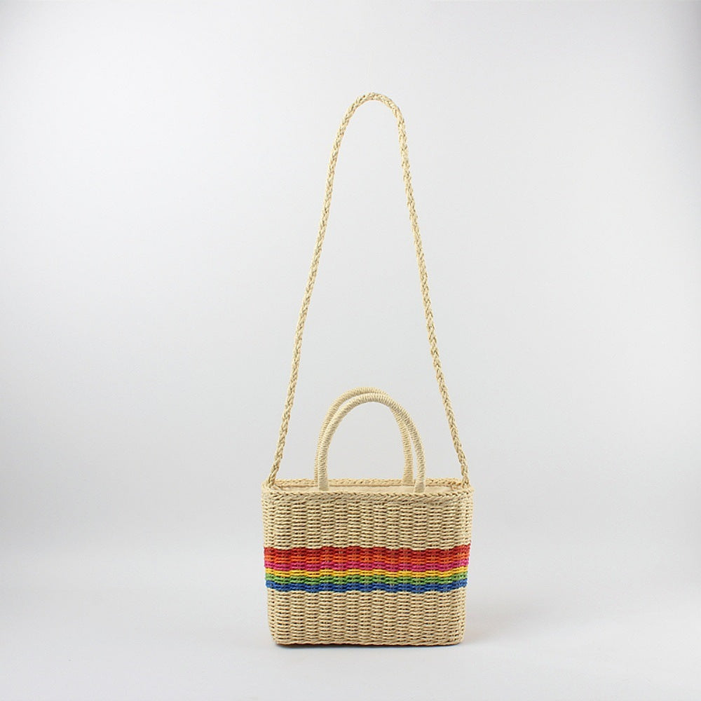 Handbag with Colorful Stripe Design LoungeYard — product view 1