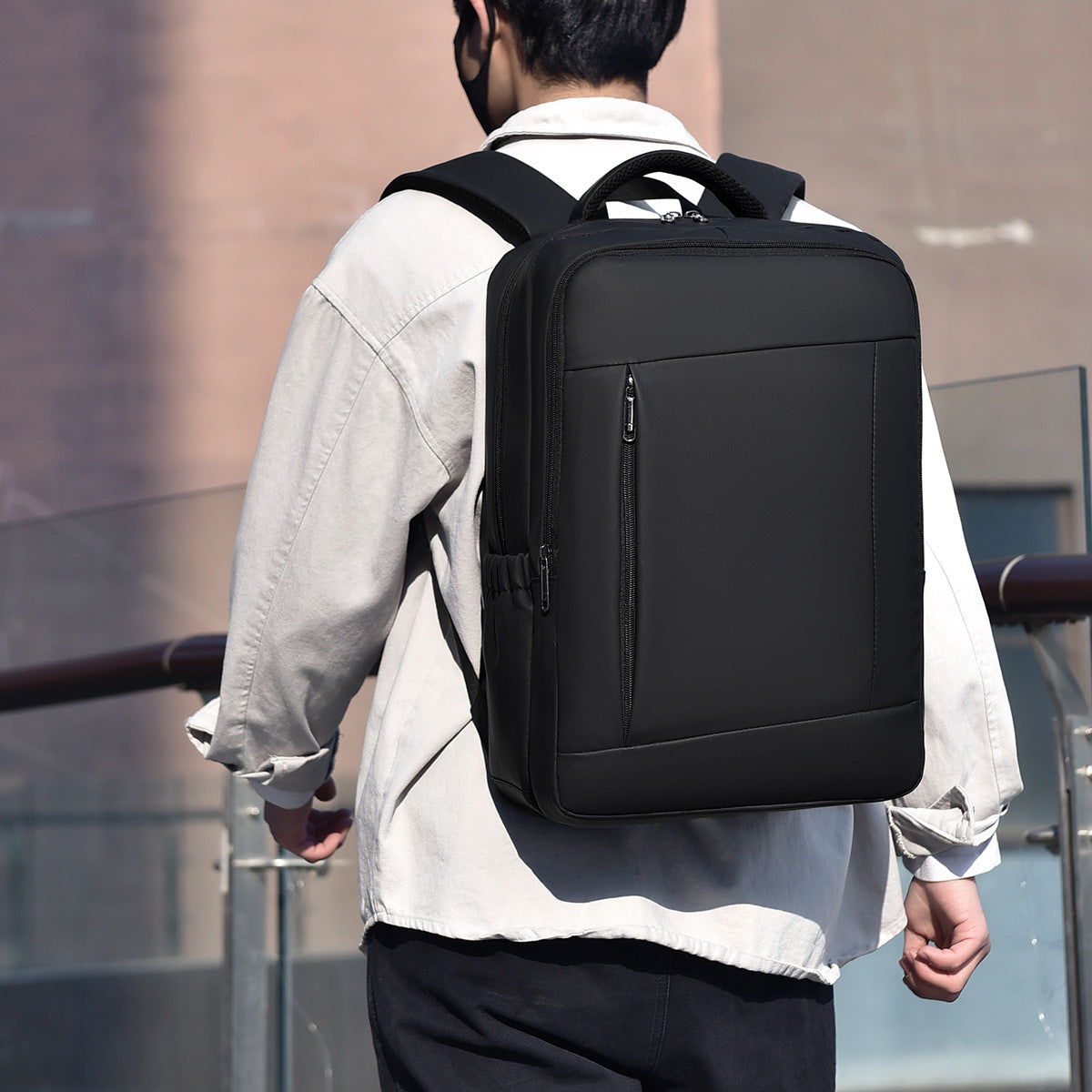 Laptop Backpack with Ergonomic Design and Multiple Compartments LoungeYard — product view 2