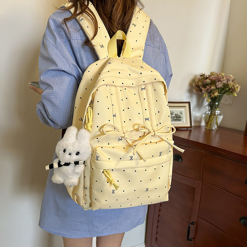 Fun Polka Dot Patterned Backpack — product view 6