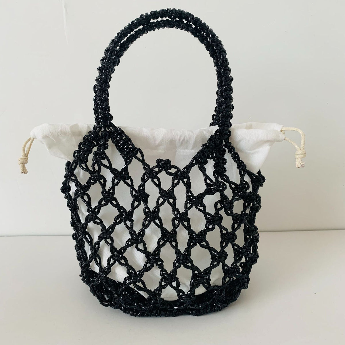 Net shopping bag with interior lining LoungeYard — product view 7