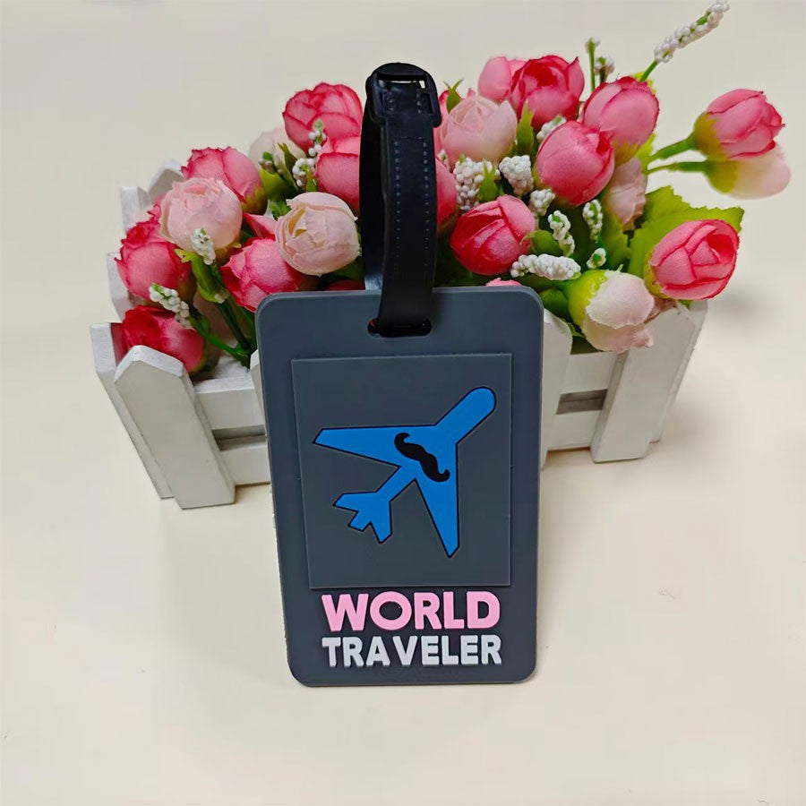 Unisex Travel-Themed Luggage Identifier LoungeYard — product view 4