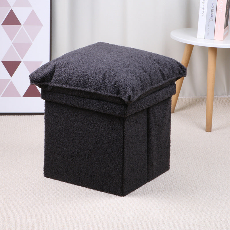 Plush Square Storage Stool Bowlift — product view 7