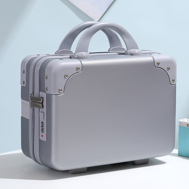hard-shell vanity carry cosmetic case with reinforced corners and combination lock LoungeYard — product view 2