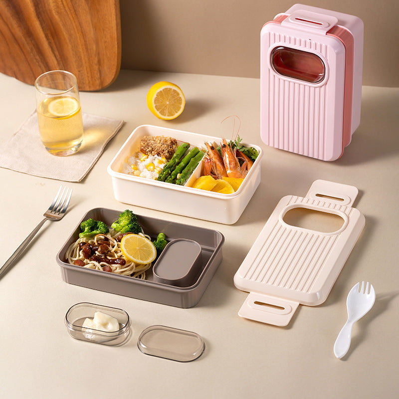 Multi-Sectional Food Storage Container with Secure Lid — product view 1
