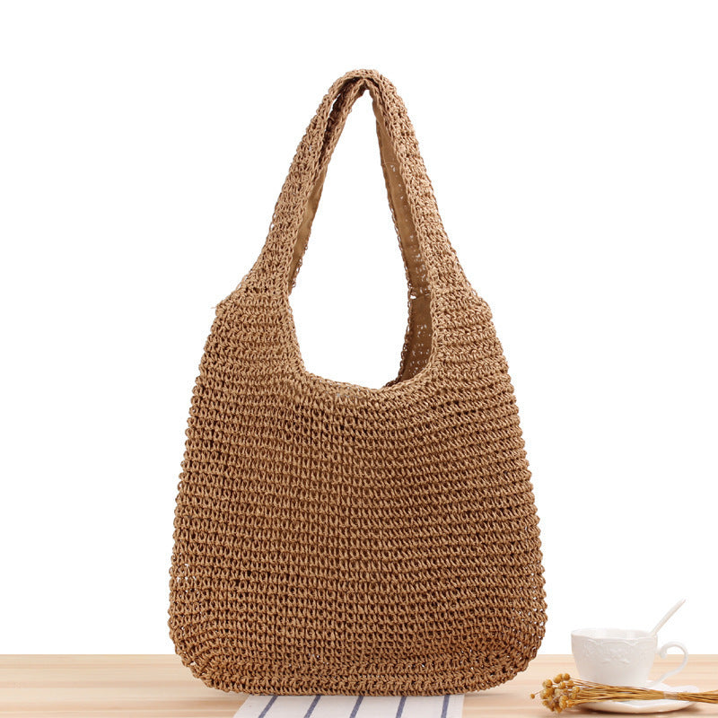 Handmade Mesh Tote Bag in Minimalist Design LoungeYard — product view 5