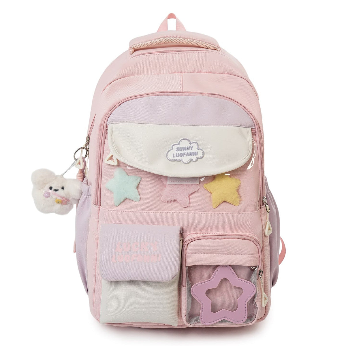 Deluxe Star-Embellished Casual Backpack LoungeYard — product view 5