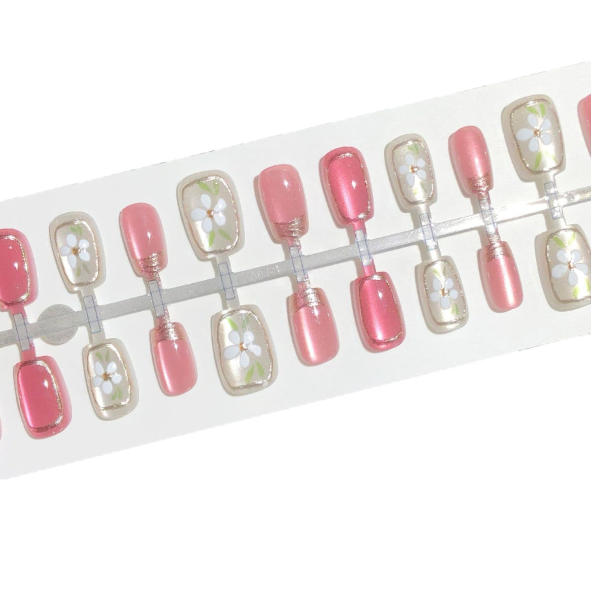 Floral-Decorated Press-On Nail Set — product view 3