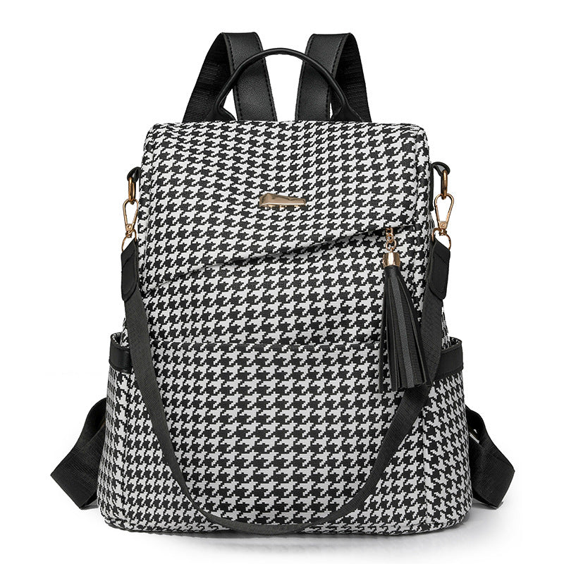 Stylish Checkered Pattern Backpack — product view 3