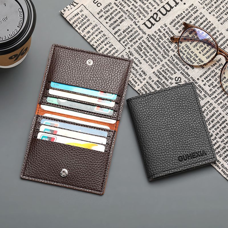 RFID-Blocking Leather Card Holder LoungeYard — product view 1