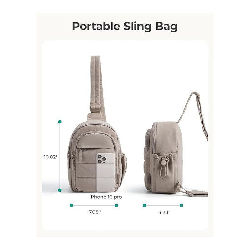 Practical shoulder bag with additional compartment LoungeYard — product view 2