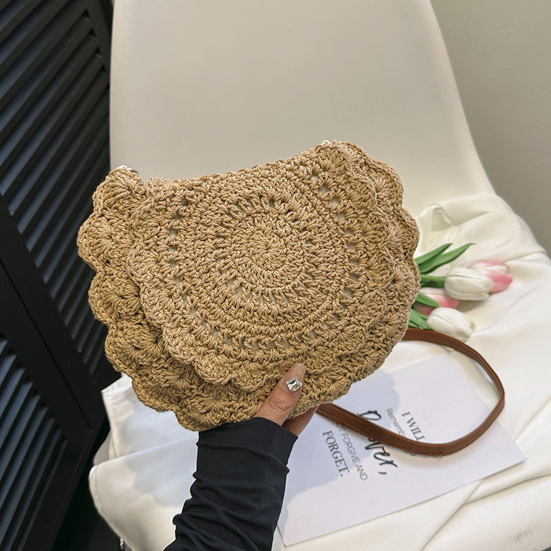 Handmade shoulder bag with floral patterns LoungeYard — product view 3