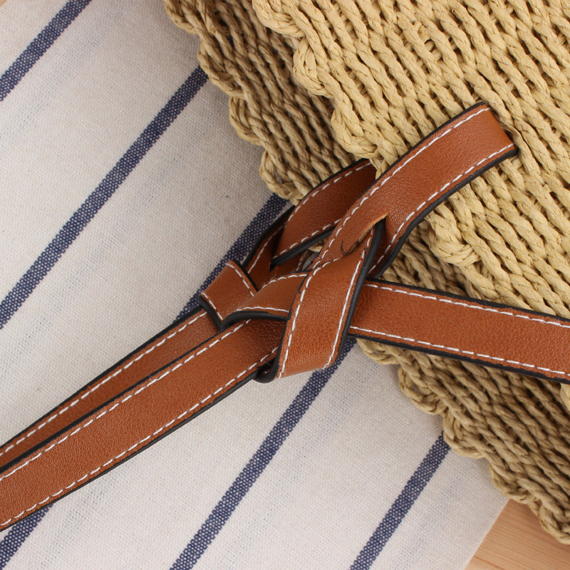 Elegant Bast shoulder bag with faux leather accents LoungeYard — product view 1