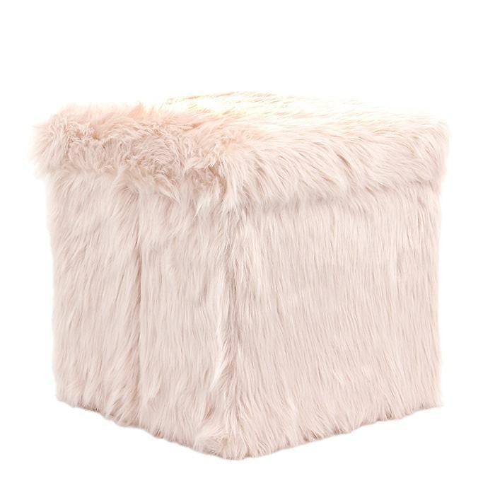 Decorative Plush Ottoman Bowlift — product view 1
