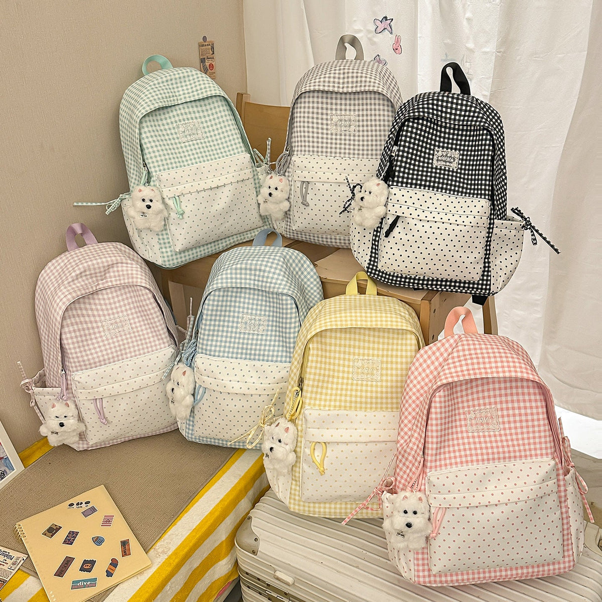 Chic Plaid Backpack LoungeYard — product view 4