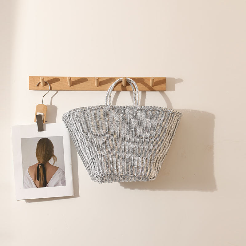 Elegant Woven Basket Bag with Sturdy Handles LoungeYard — product view 6