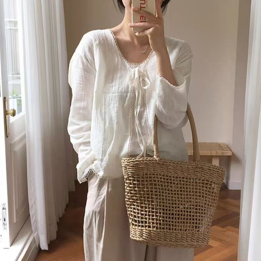 Handcrafted Basket Bag LoungeYard — product view 2
