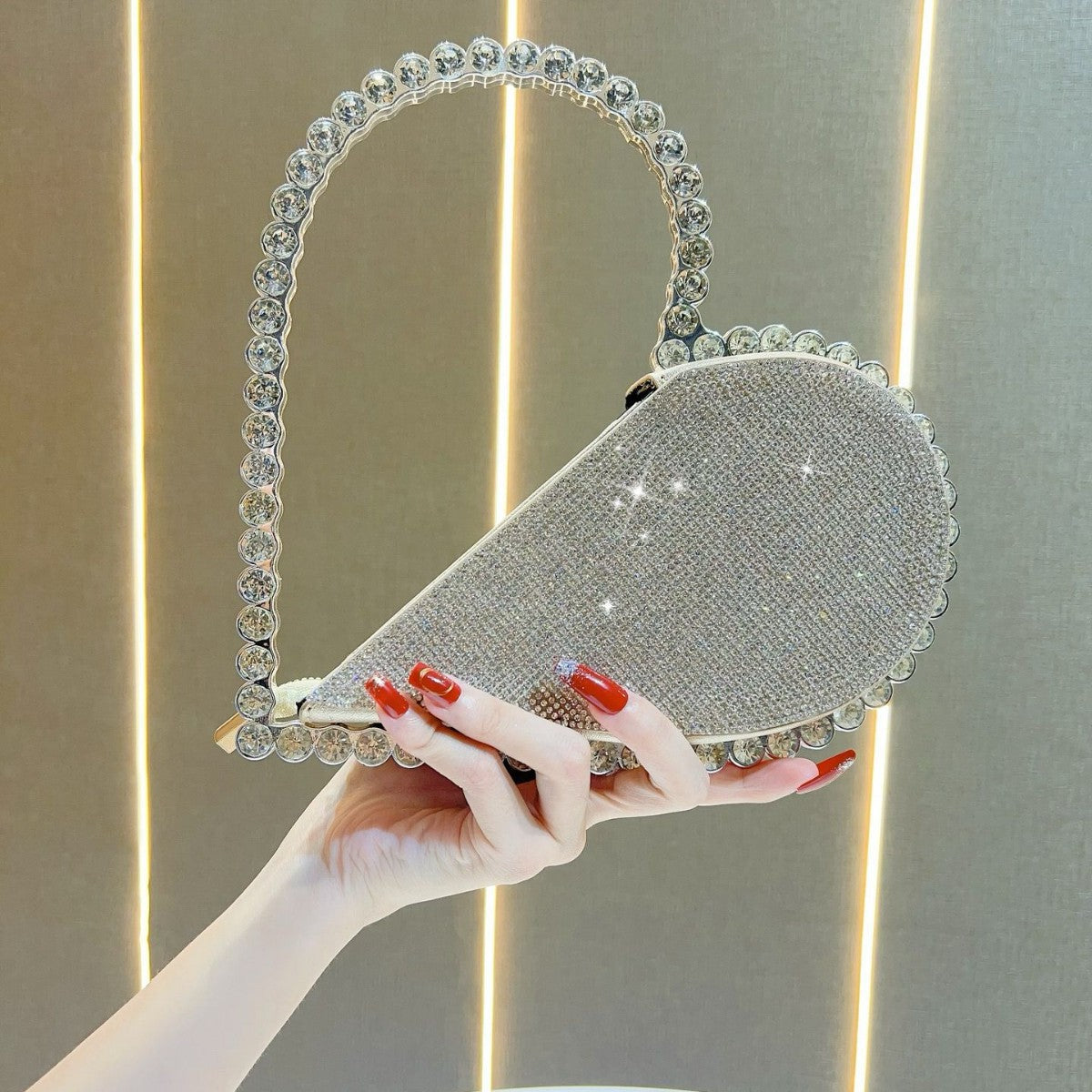Rhinestone-Accented Evening Handbag — product view 1