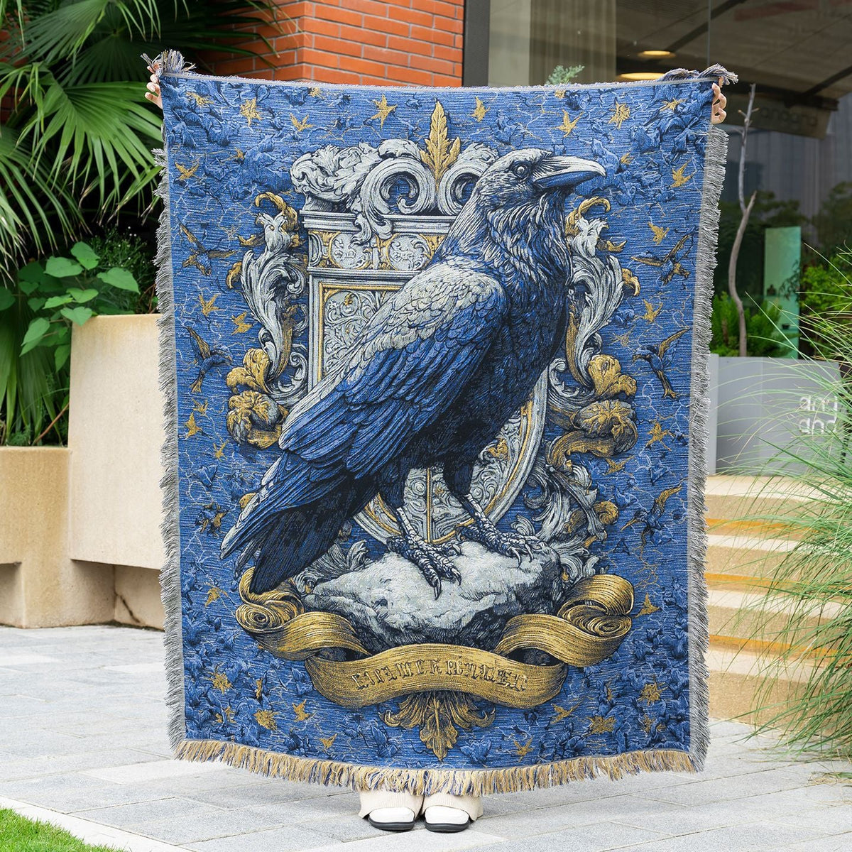 Artistic Heraldic Throw Blanket — product view 1