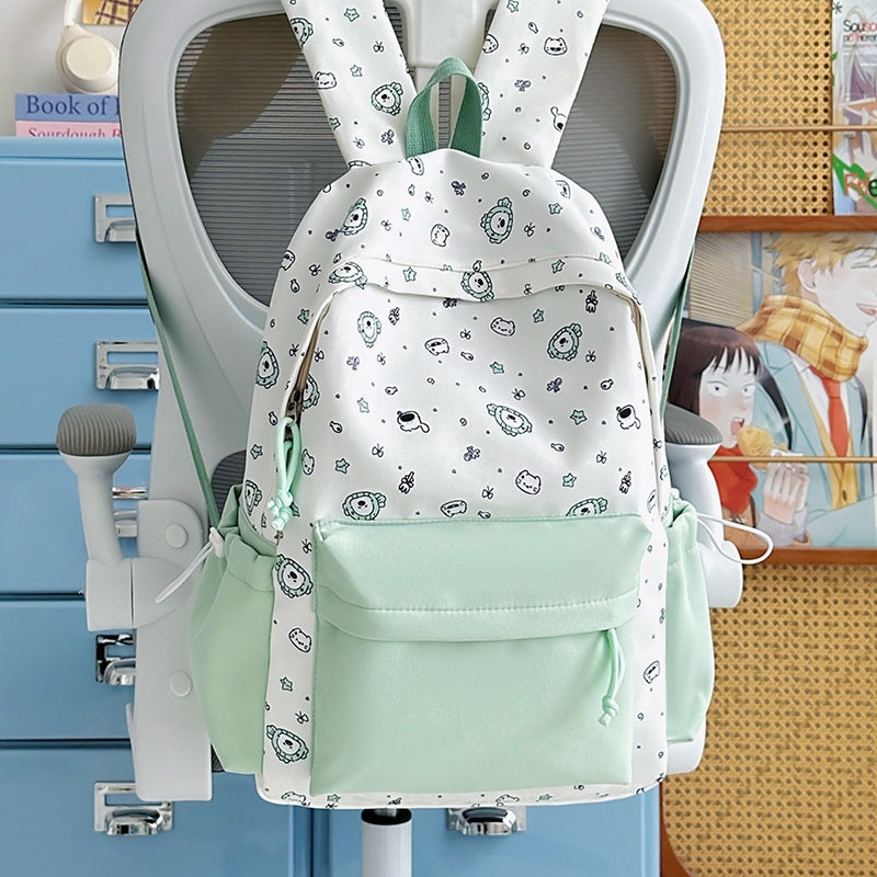 Playful Bunny Ears Printed Backpack LoungeYard — product view 7
