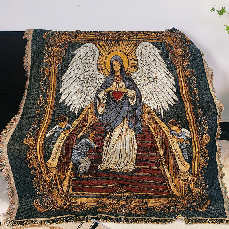 Artistic Religious Tapestry Throw Blanket — product view 6