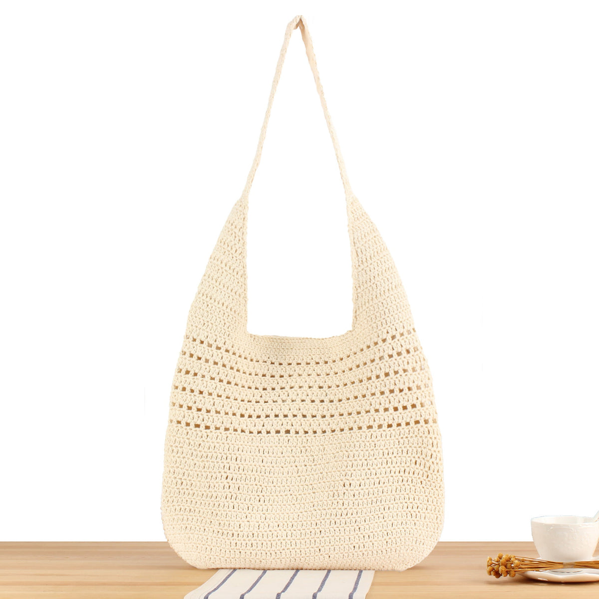 Macrame Shoulder Bag with High Wearing Comfort LoungeYard — product view 1