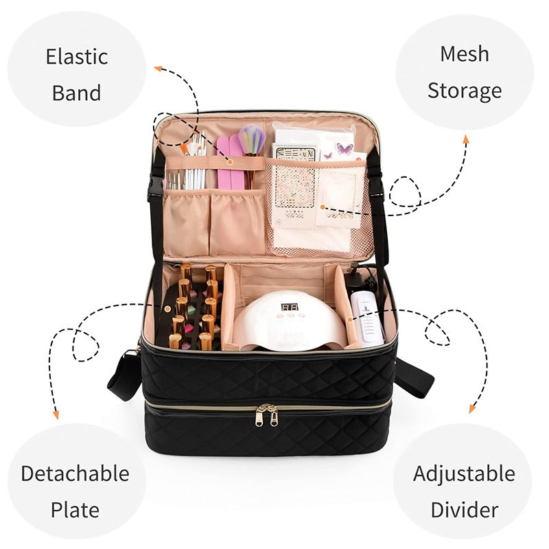 Elegant cosmetic organizer with multiple compartments LoungeYard — product view 4