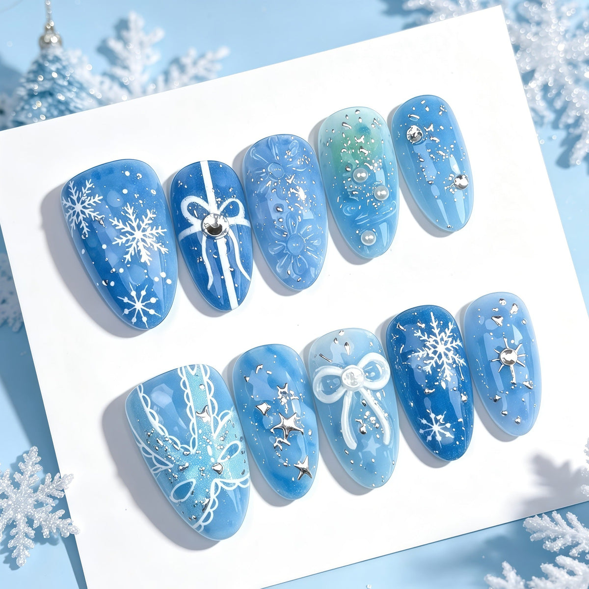 Elegant Decorative Press-On Nail Set — product view 3
