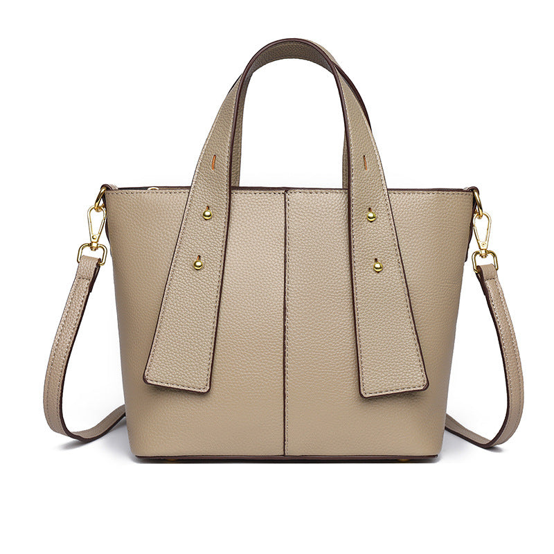 Textured Vegan Leather Multi-Pocket Tote LoungeYard — product view 6
