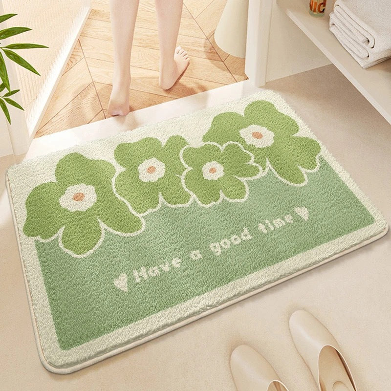 Floral Patterned Bath Mat LoungeYard — product view 7