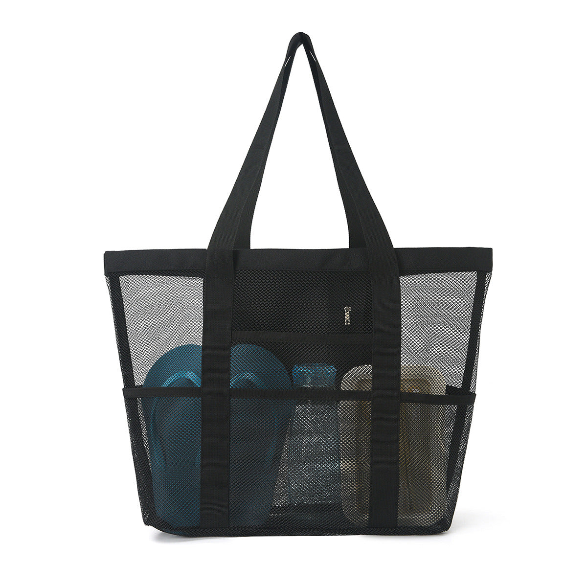 Spacious leisure beach bag made of mesh fabric LoungeYard — product view 4