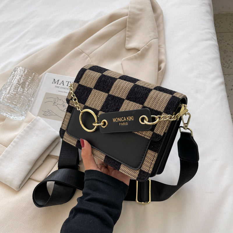 Stylish Checkered Crossbody Bag LoungeYard — product view 6