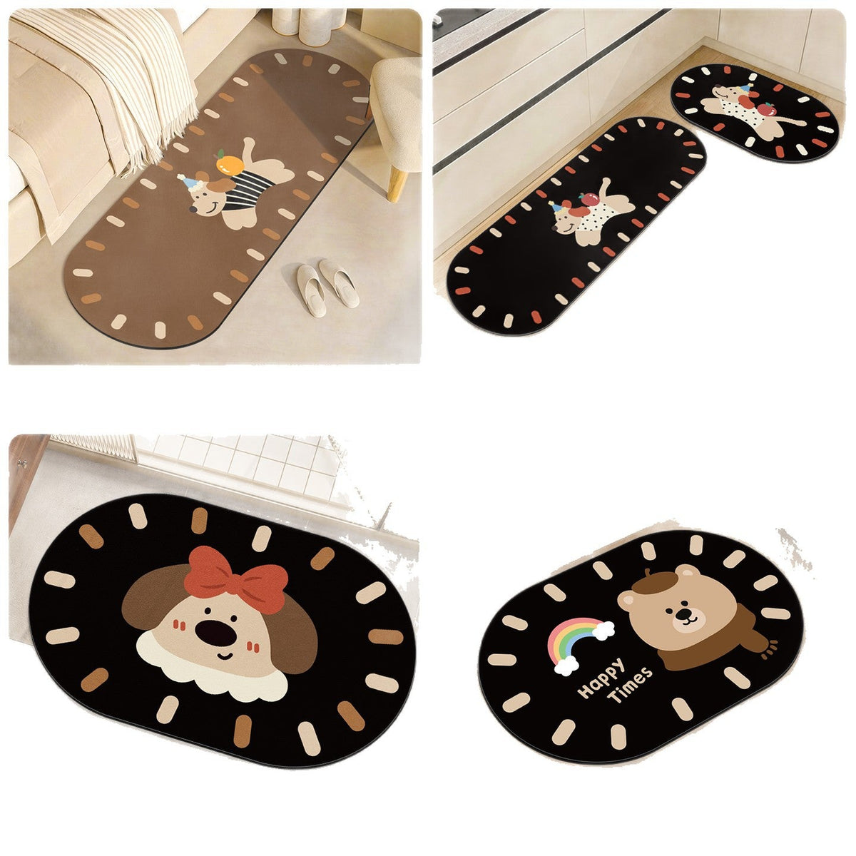 Playful Dog-Themed Entryway Mat Bowlift — product view 2