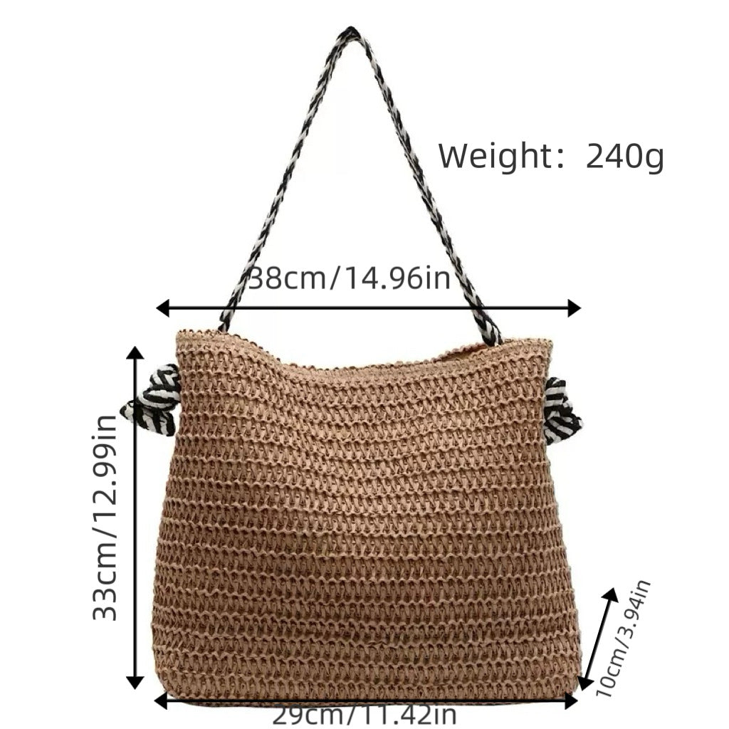 Large shopping bag with woven design LoungeYard — product view 6