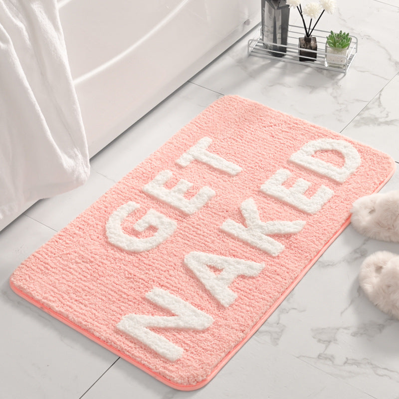 Plush Bathroom Quote Mat Bowlift — product view 7