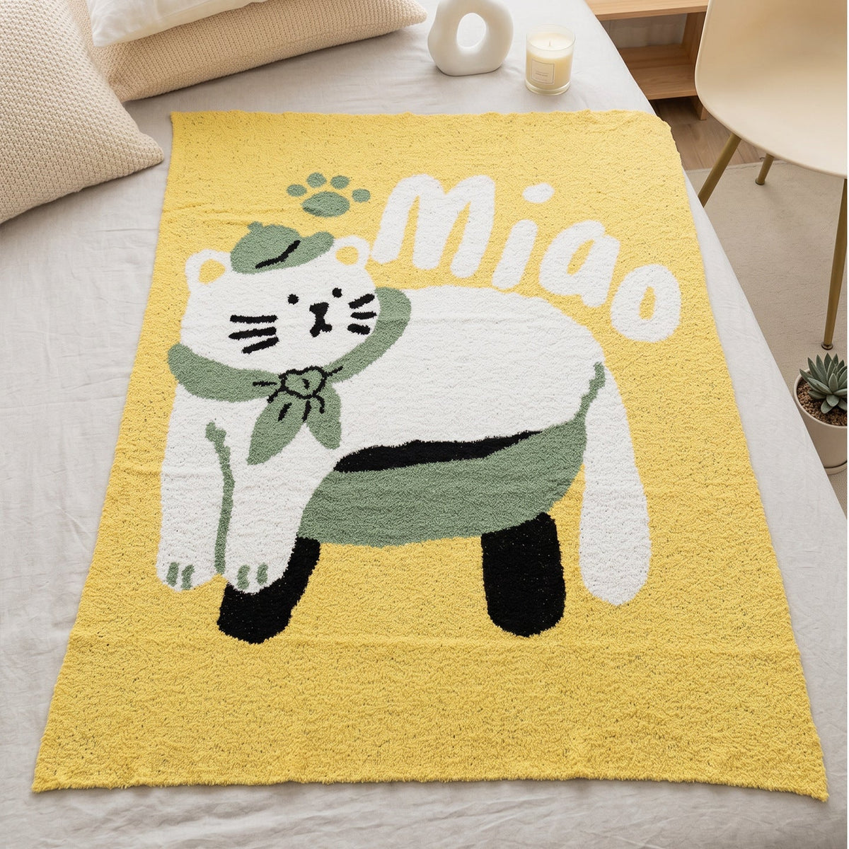 Cozy Cartoon Cat Blanket — product view 2