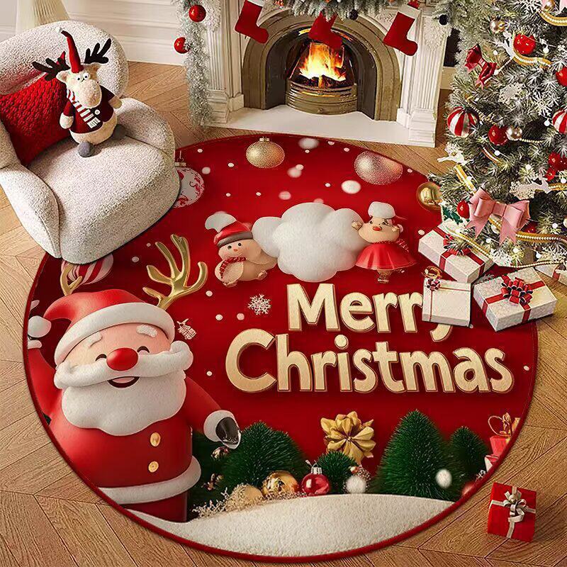 Holiday-Themed Round Area Rug Bowlift — product view 4