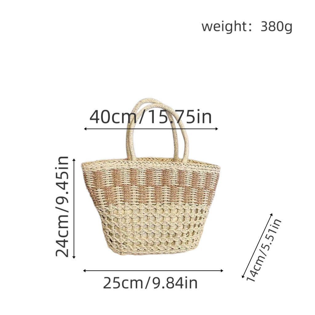 Handbag Made of Woven Natural Material with Airy Structure LoungeYard — product view 5