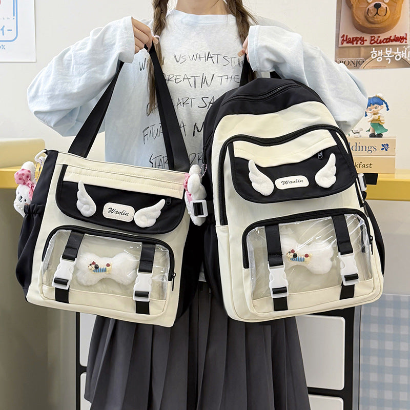Multi-Pocket Transparent Backpack LoungeYard — product view 4