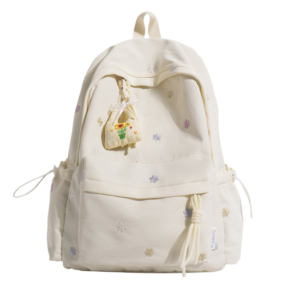 Embroidered Floral Print Backpack LoungeYard — product view 4