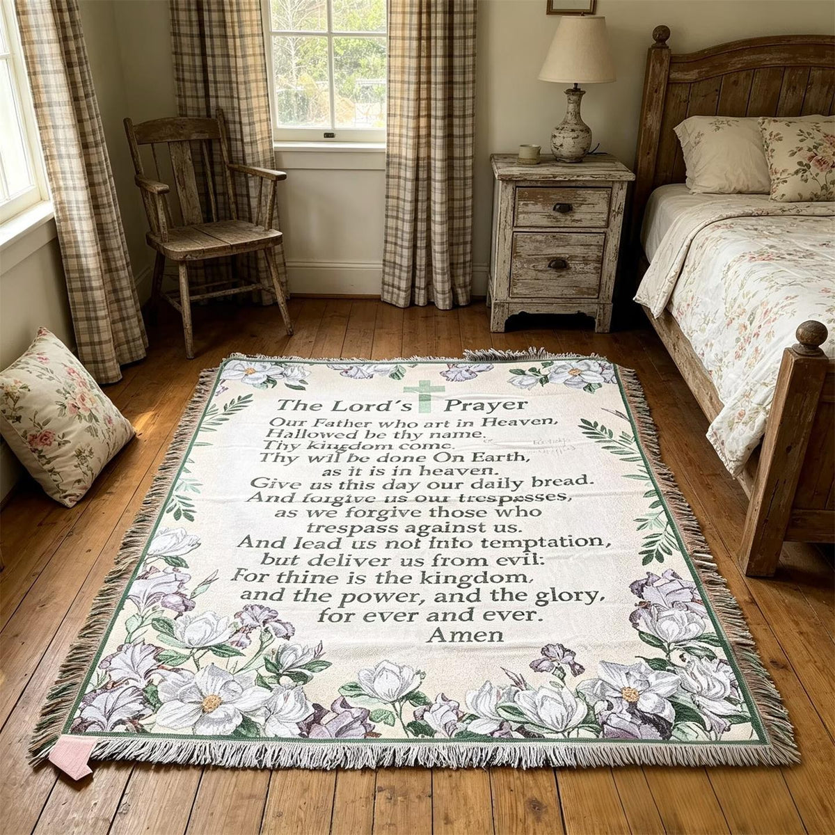 Inspirational Prayer Tapestry Blanket — product view 3