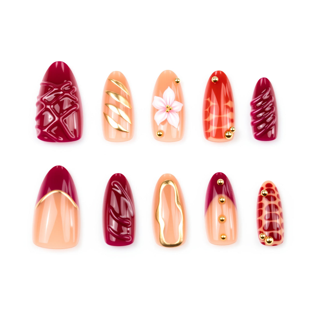 Luxurious Artfully Designed Press-On Nail Set — product view 2
