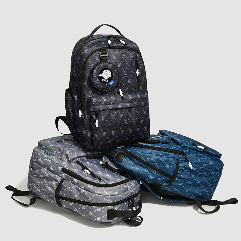 Multifunctional Geometric Patterned Backpack LoungeYard — product view 4