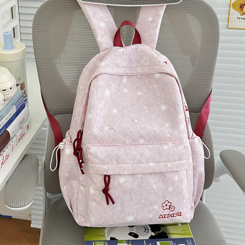 Cute Star-Patterned Backpack LoungeYard — product view 7