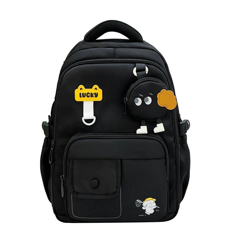Playful Character Design School Backpack LoungeYard — product view 4