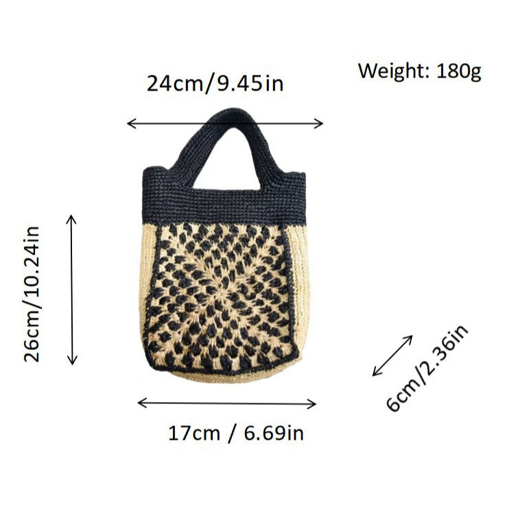 Handmade basket bag with traditional weaving pattern LoungeYard — product view 4