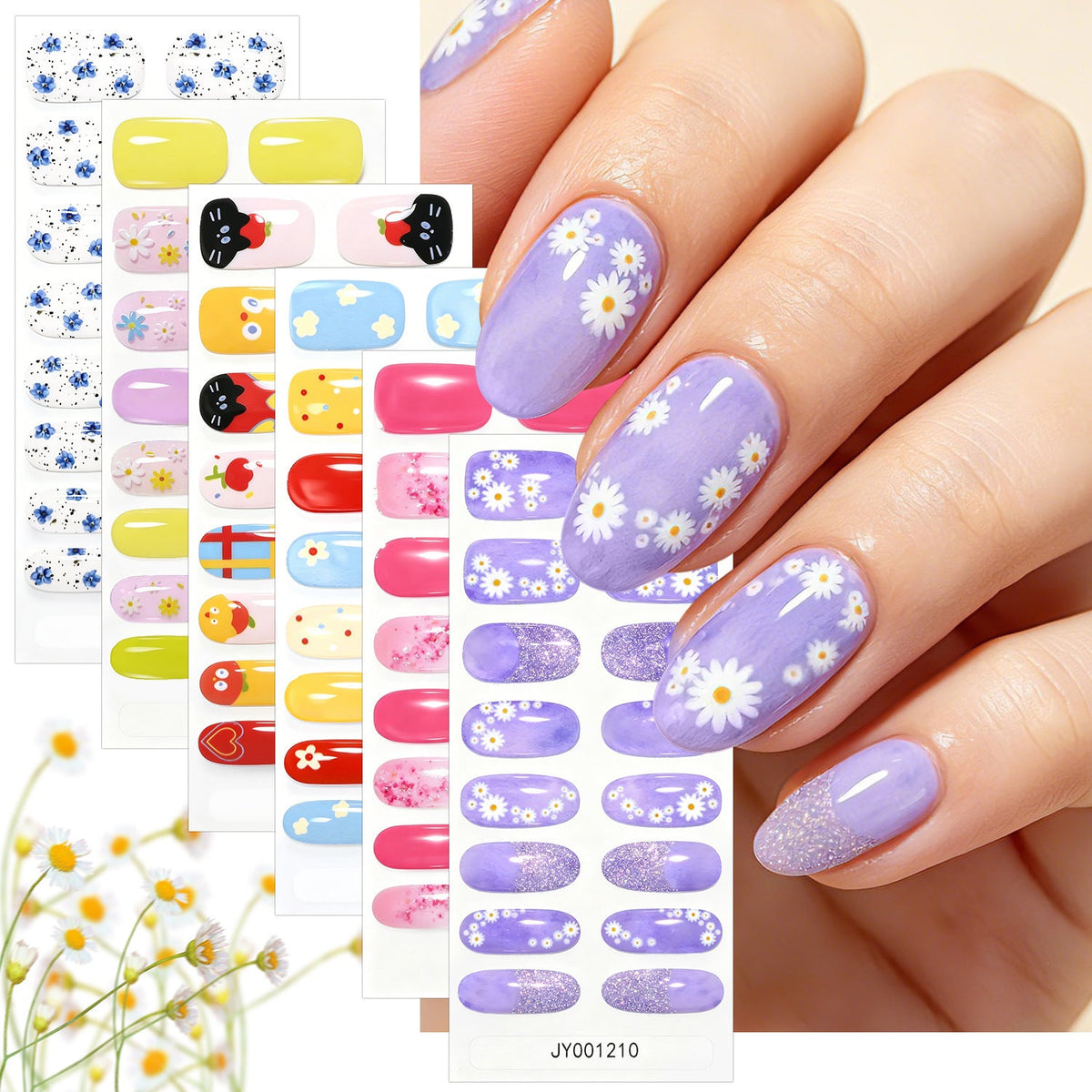 Whimsical Printed Nail Polish Strips — product view 2